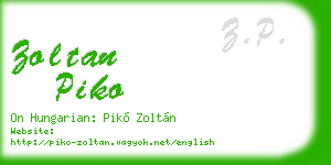 zoltan piko business card