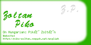 zoltan piko business card